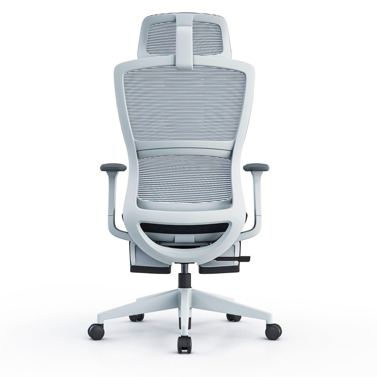 SEG Ergonomischer Bürostuhl mit Liegefunktion – Verstellbare Rückenlehne bis 135°, Höhenverstellbar, Drehstuhl mit Fußstütze, Bequemer Schreibtischstuhl für Home Office & Gaming