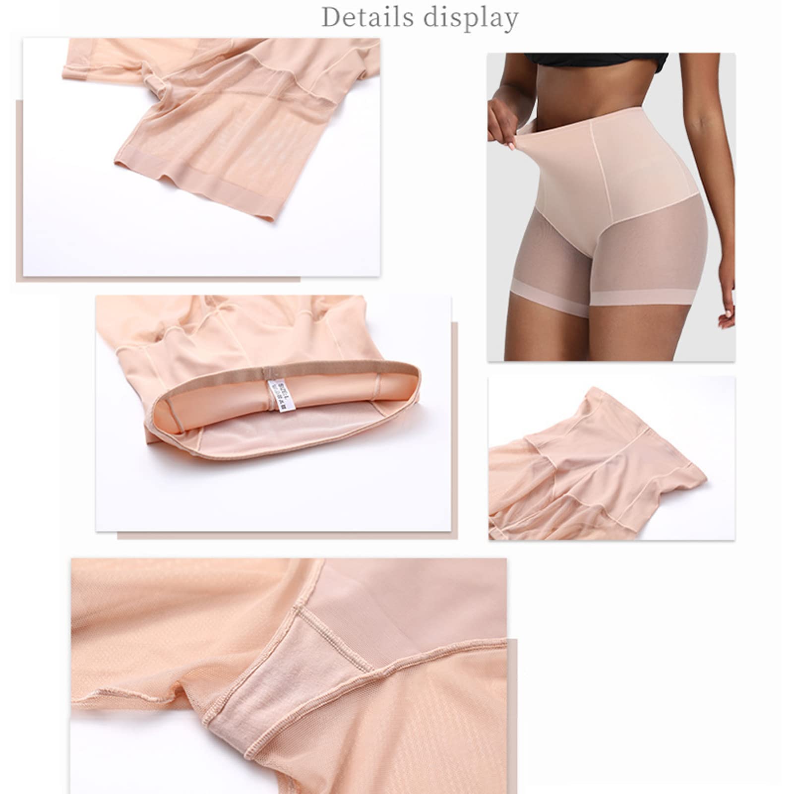 Entrenador de Cintura Alta para Mujer, Ropa Moldeadora Costura de Malla, Bragas con Control de Barriga, Moldeador de Cuerpo, Ropa Interior Adelgazante