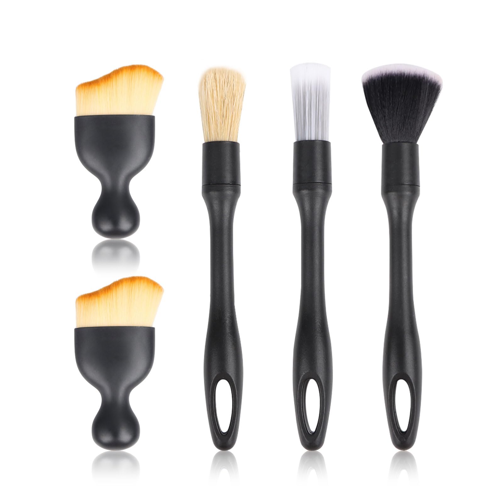 Set 3 Spazzole Per Pulizia Interni Auto - Setole Morbide Per Cruscotto, Aria E Dettagli, Nylon - Foto 2