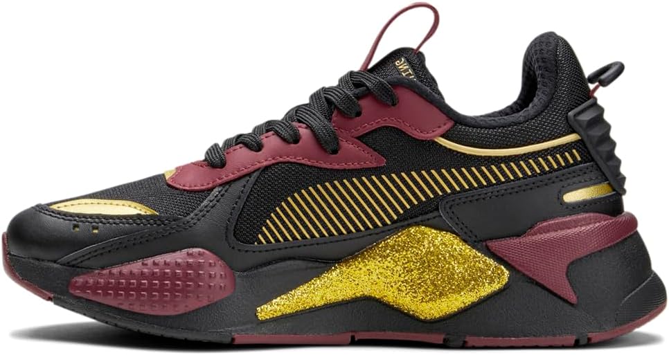 PUMA Womens Rs-X Glitz Glitter Lace Up Sneakers Shoes Casual - Black - Image 3