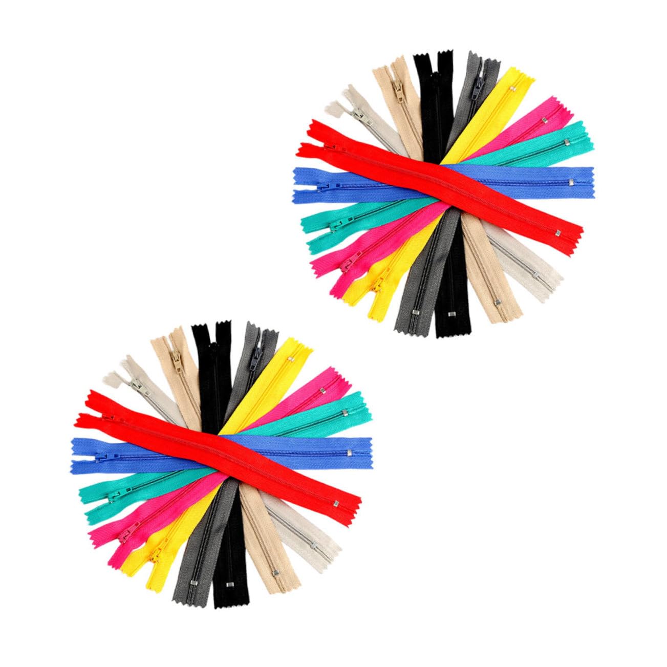 Cerniere Colorate in Nylon per Cucito DIY 100 Pezzi | Abiti e Capi per Animali, 2, 6x22, 5cm, Accessori per Progetti Creativi e Sartoria Colore Casuale