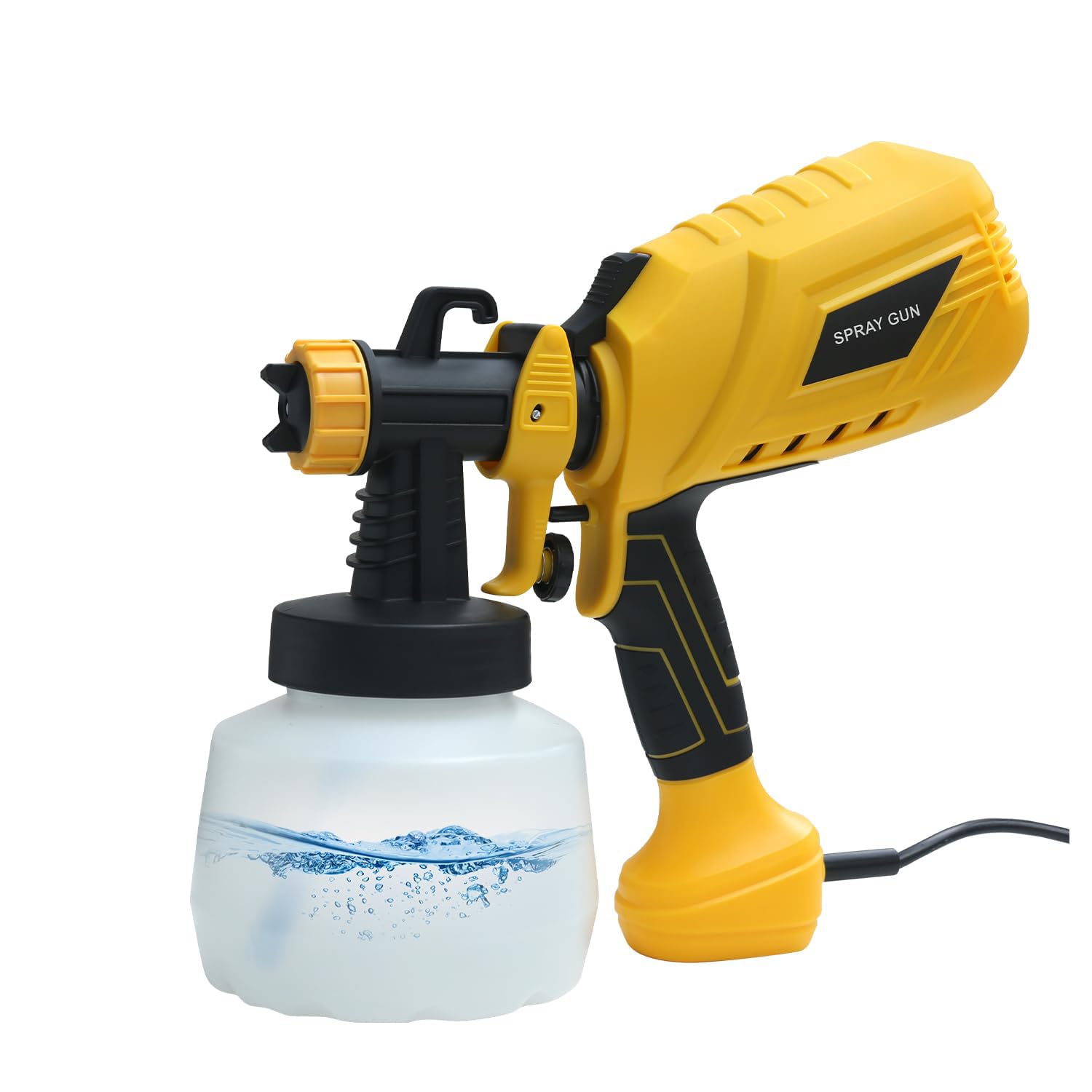 TOPALL Pistolet do lakierowania, 850 W, 32000 PRM, 1400 ml, elektryczny pistolet natryskowy HVLP, z 5 dyszami i 3 modelami, pistolet natryskowy