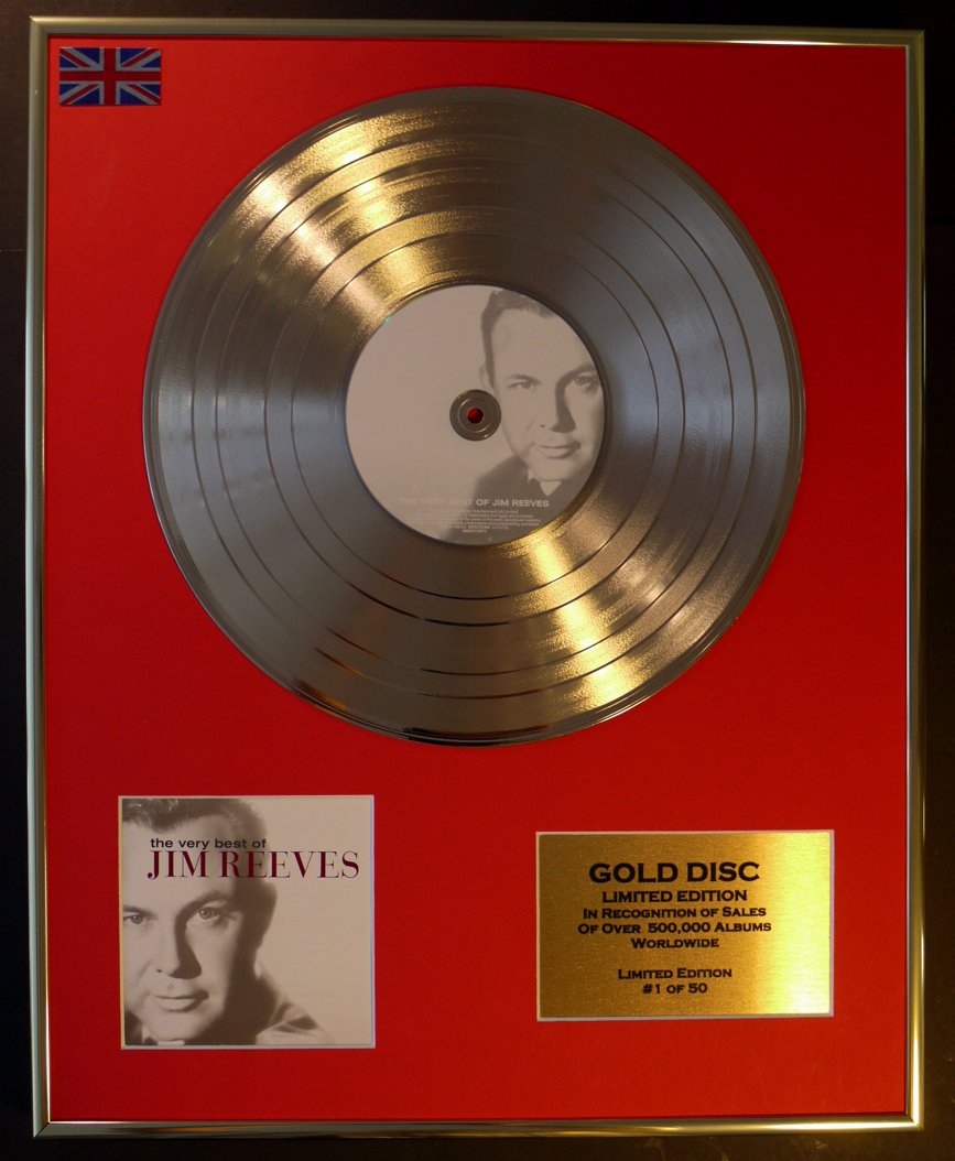 Limited Edition Cd Gold Disc Gold Jim Reeves Cd Disc Record Limited Edition The Very Best Of