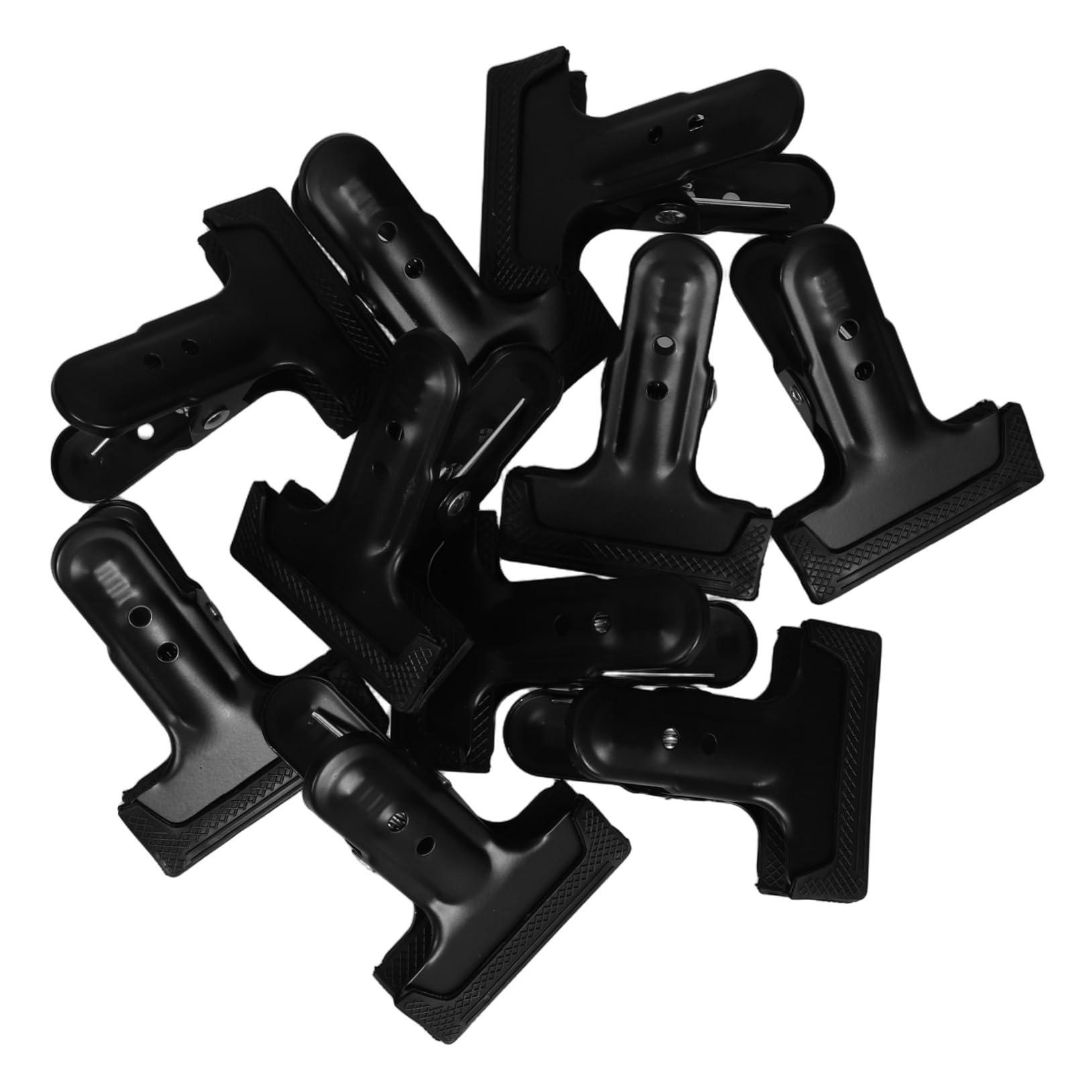 TOPBATHY 10 Pinzas Metálicas de Alta Resistencia para Fondo Fotográfico, Punta de Goma y Agarre Firme en PVC, Uso en Estudio Interior