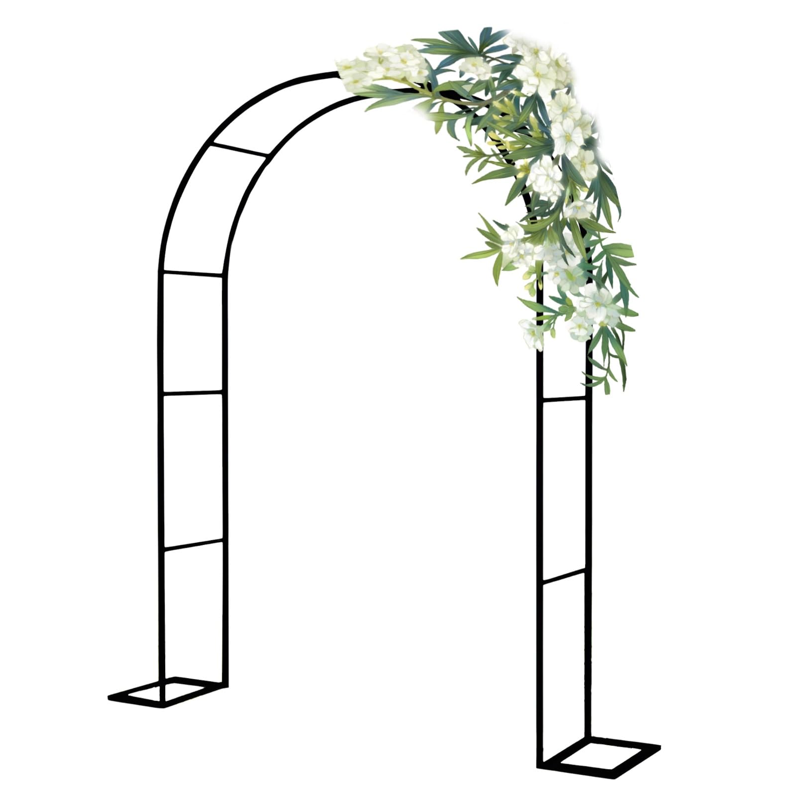 Metal Outdoor & Indoor Garden Or Wedding Arch Arbor, Steel Garden Arch Arbor Trellis For Outdoor, Yard, Garden, Climbing Plants(Color:Black,Size:1.4m*2.3m*40cm)