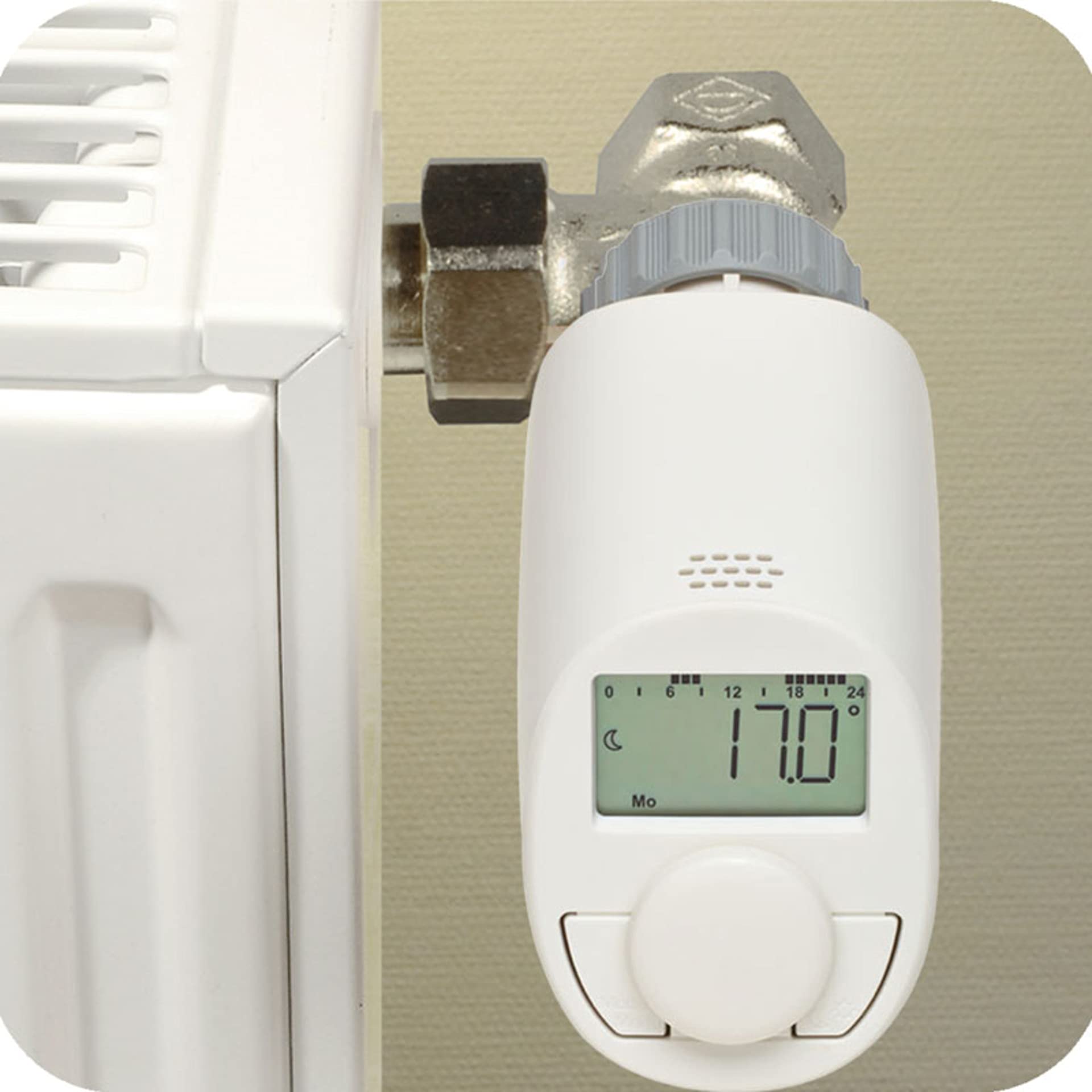 Eqiva - Termostatos Electrónicos para Radiador Modelo N con Función Boost