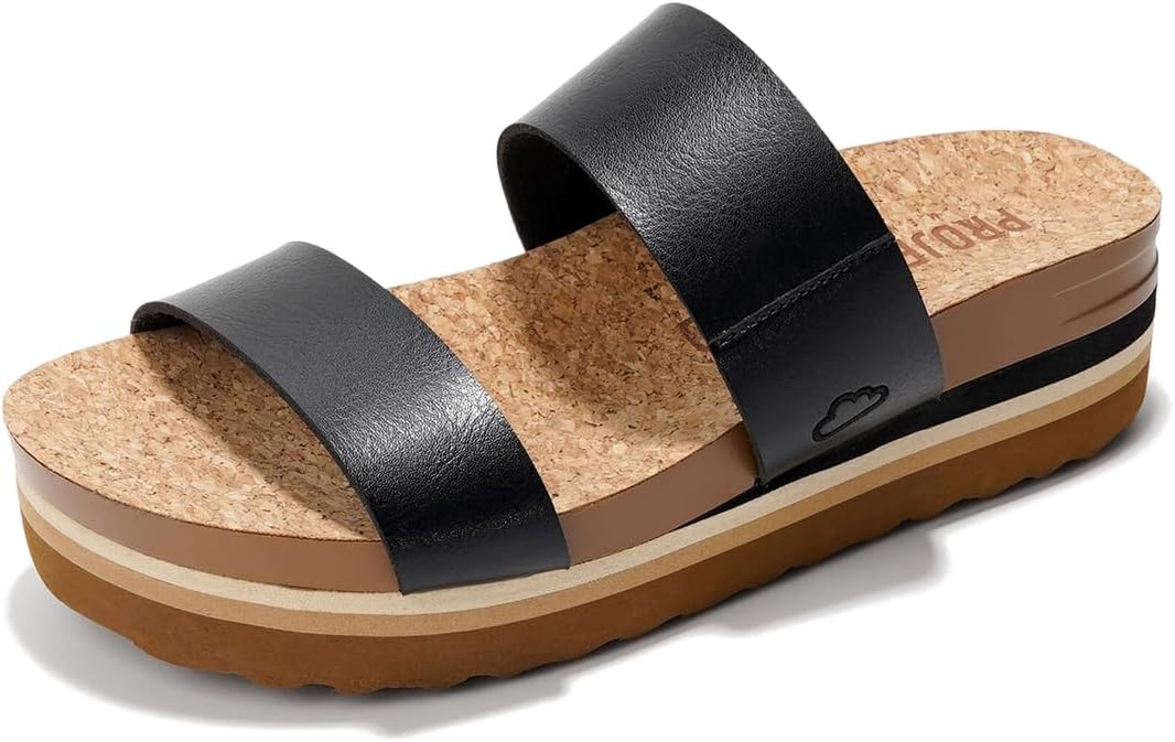 Project Cloud Womens Sandals - Premium Cork Insole Insole Shoes for Women Lightweight and Non Slip Beach Sandals for Women 2026