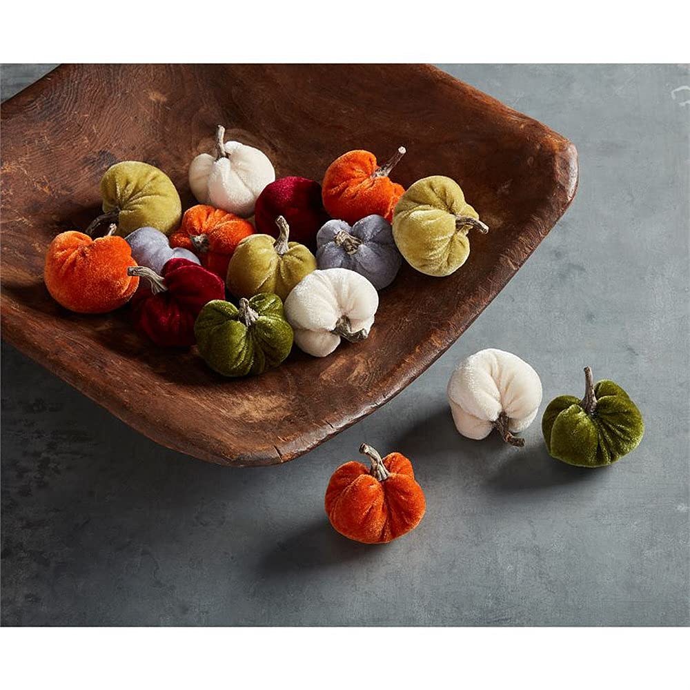 Zucca Velluto Mini Pz 8 Decorazioni Addobbi Autunno Halloween