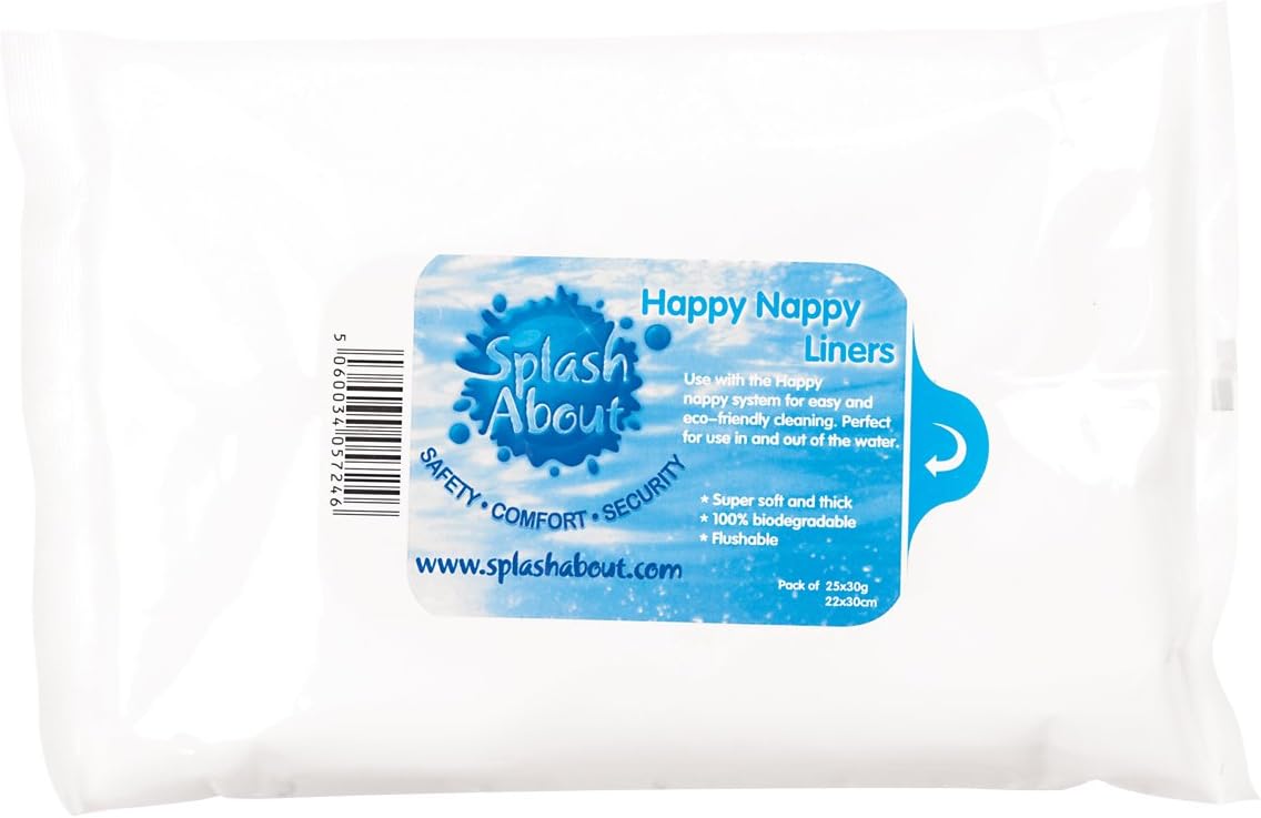 Splash About Happy Nappy Diaper Liners (Pack of 25)