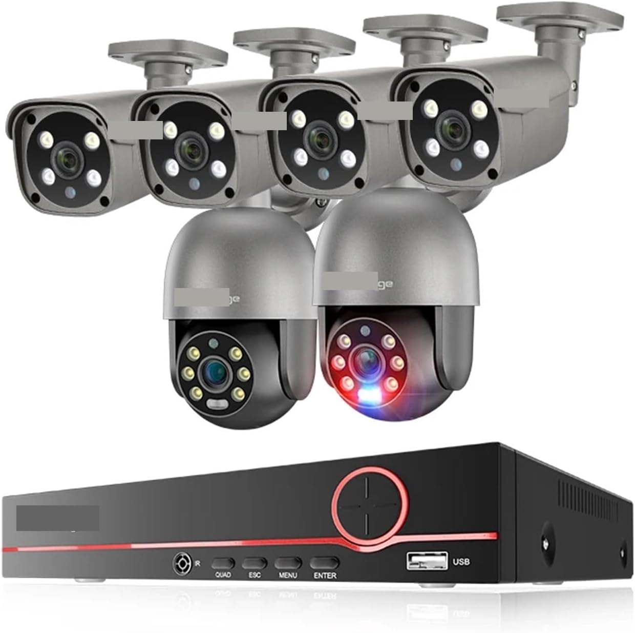 8CH 5MP Security Camera System Night Vision Human Detection POE PTZ Camera Outdoor Security Surveillance Cam Kit P2P(3T(户外运动),15)