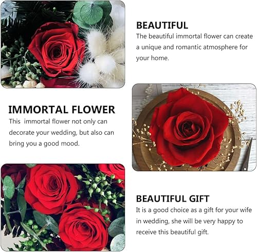 Miniatura 5 de BESTOYARD 1 caja de rosas preservadas en una caja, caja de rosas eternas para el día de San Valentín, para aniversario, boda, novia, esposa