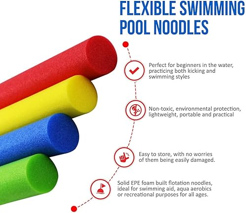 Miniatura 5 de Fideos de piscina  Fideos de espuma sólida de lujo de 59 pulgadas  Palo de espuma para piscina, fideos de espuma de espuma para piscina, fideos de