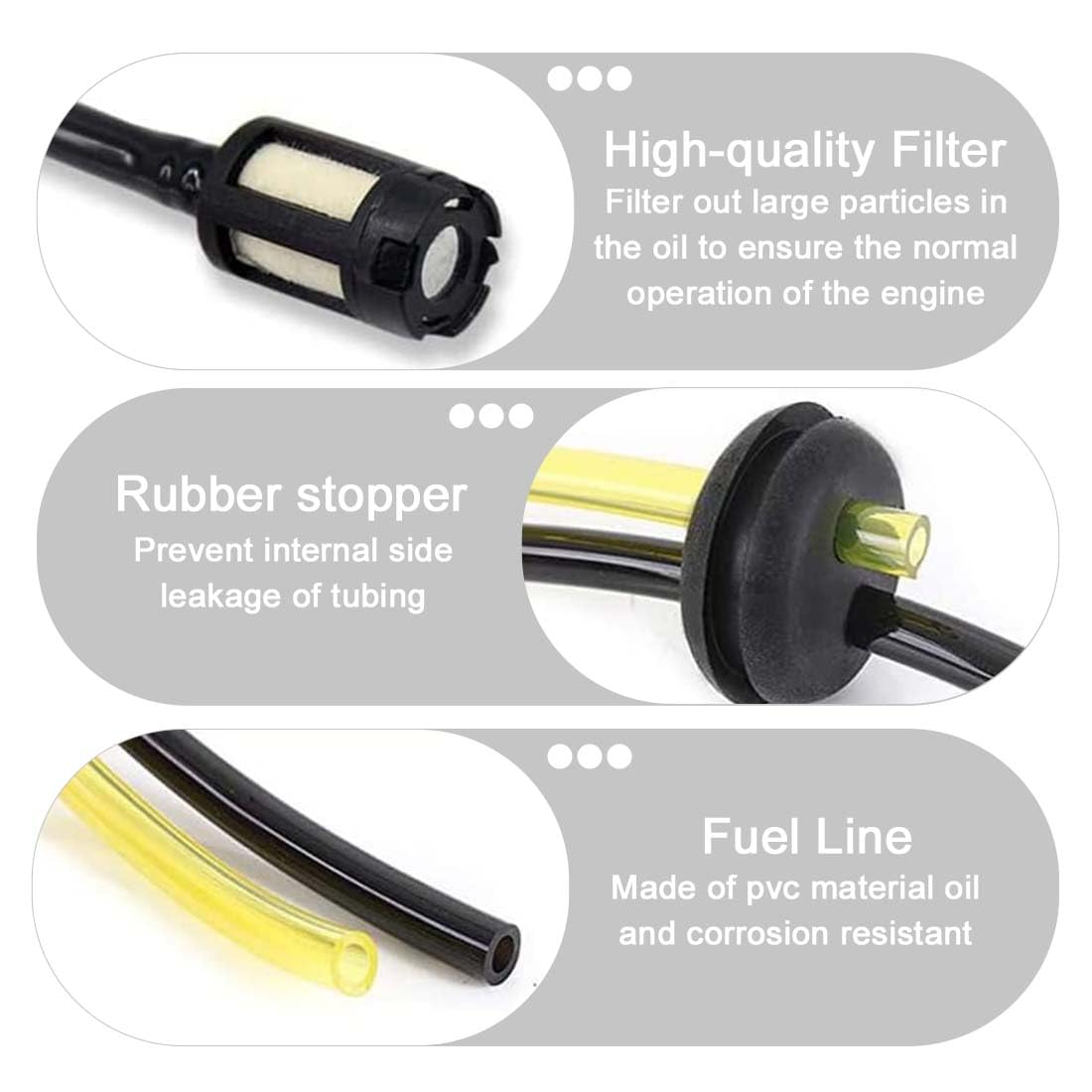 TUBO FILTRO SERBATOIO Benzina Motosega Oleo-Mac 251 252 254 261 Usato - Foto 6