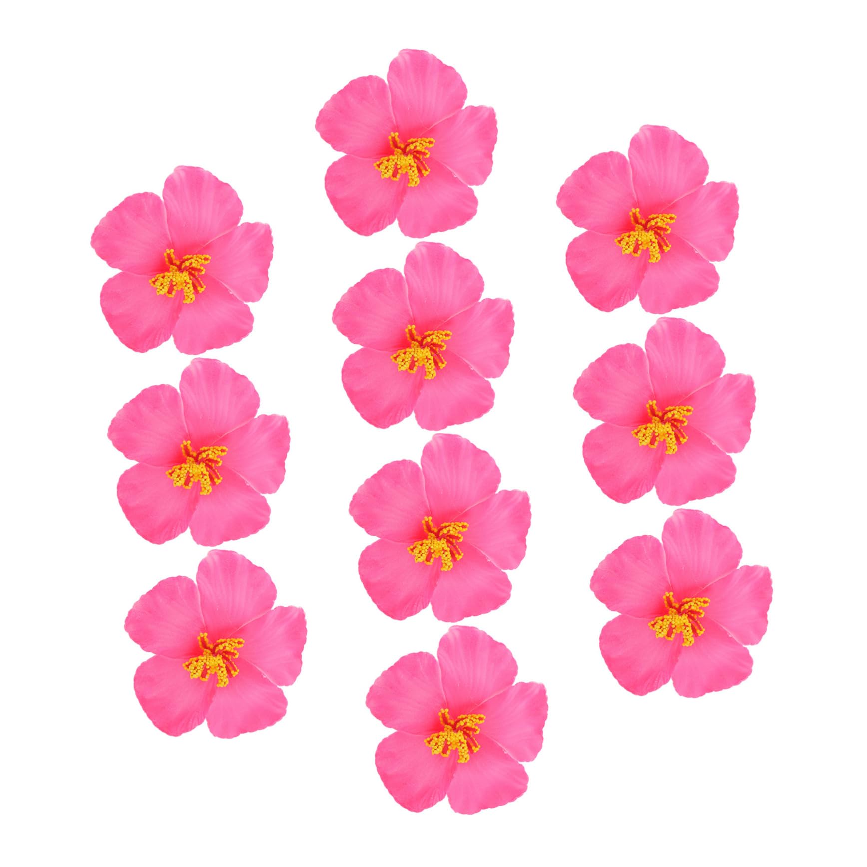 PRETYZOOM10pcs Artificial Hibiscus Artificial Decor Hibiscus Flowers Realistic Artificial Hibiscus Banderole Zobo Decoration Colliers Daisies Decor Decorative Pink Eva