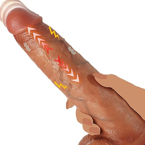 Rabbit Ears Pleasure Toy Automatic Control Adult Toy for Women 8.3 Inch Realistic Silicone Dick with Strong Suction Cup for Hands-Free Play-Soft Sensory Accessories Portable Gifts