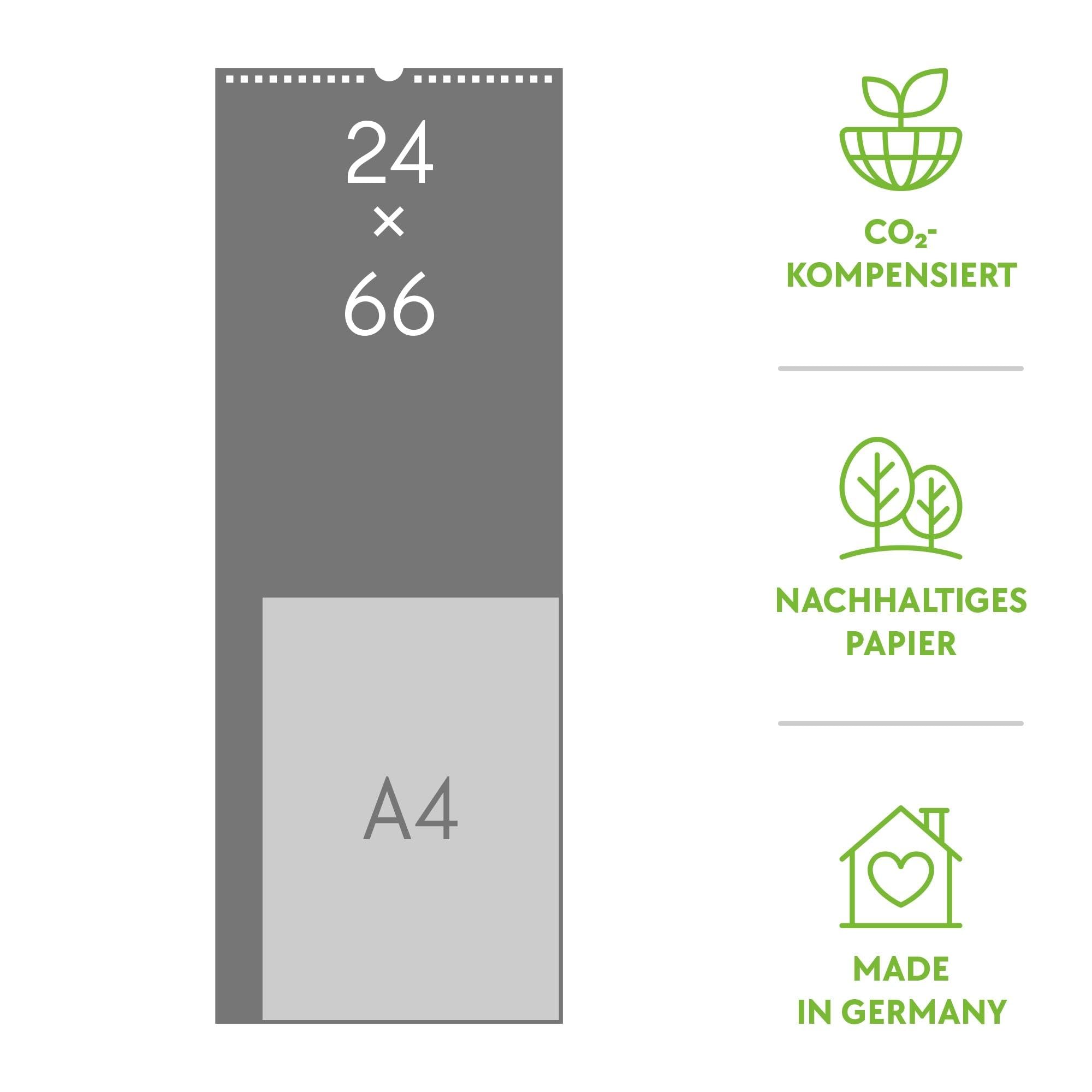 GenussZeit Triplet-Kalender 2026 | Ein sinnlicher Blick in die Küche | Farbintensiver Küchen-Kalender im schlanken Hochformat (24x66 cm) | Für Foodies
