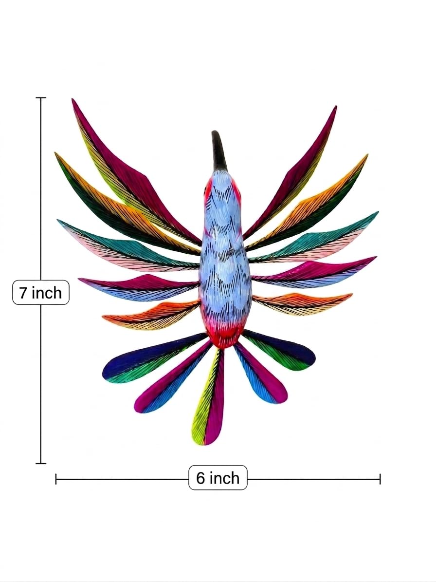 ALKIMIA INC Mexican Alebrije Hummingbird Wood Carving Handcrafted