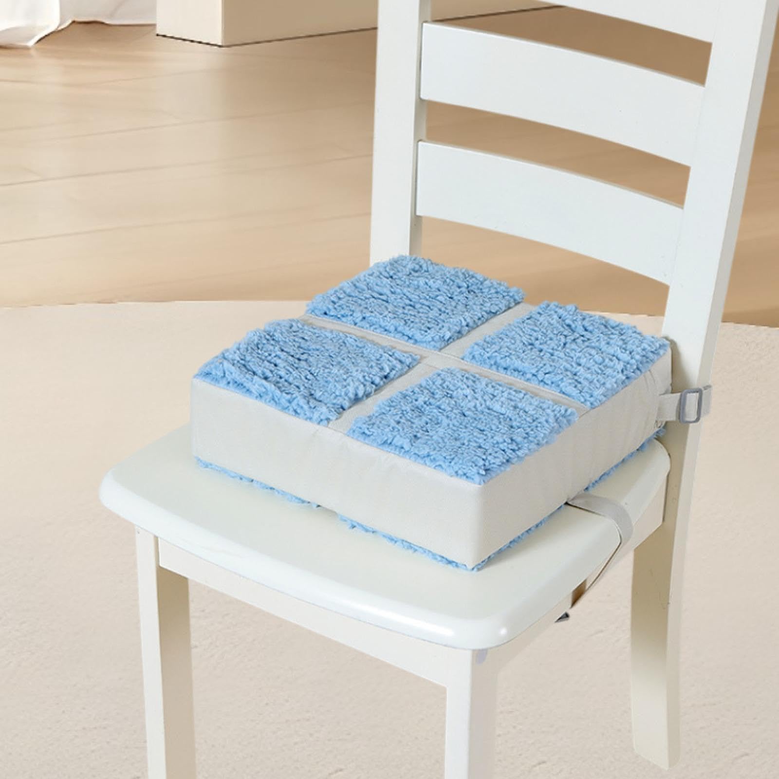 Seggiolone Rialzato per Bambini, Facile Da Pulire, Comodo, Lavabile, Antiscivolo, con Cuscino Regolabile per Seggioloni, Blu, Taglia unica bambino