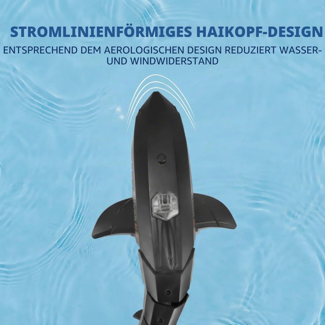 2,4GHz Ferngesteuerter RC-Hai mit APP-Kamera – Wasserdichtes Hai-Boot mit Doppelmotor, 360° Drehung und Wiederaufladbarem Akku, Sommer-Wasserspielzeug für Pool und See (Schwarz)