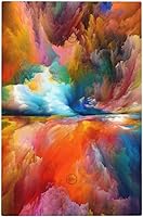 Vista 224 de Cubiertas de salida iridiscentes abstractas coloridas nubes dúplex de 1 cuadrilla, placa de cubierta de interruptor de luz arco iris, placas