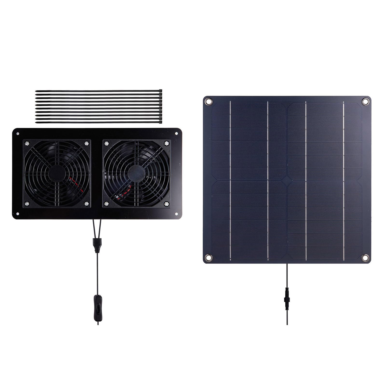 15W Solar Exhaust Fan Ventilator Solar Panel Powered Air Extractors Replacement Ventilation Shed Fan Enduring Panel Ventilation Shed