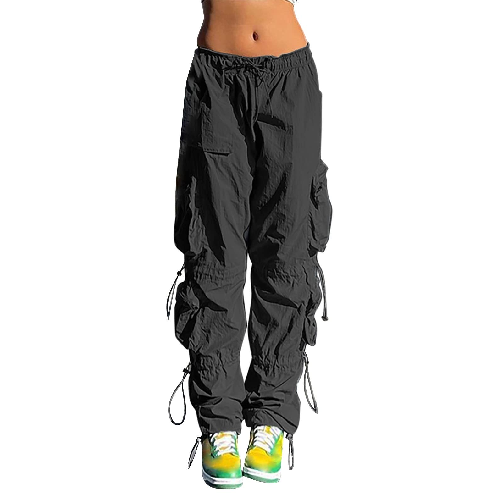 EDCRF Baggy Cargo Pants for Women Loose Fit Drawstring Lounge Pants Athleisure Jogger Trend Items