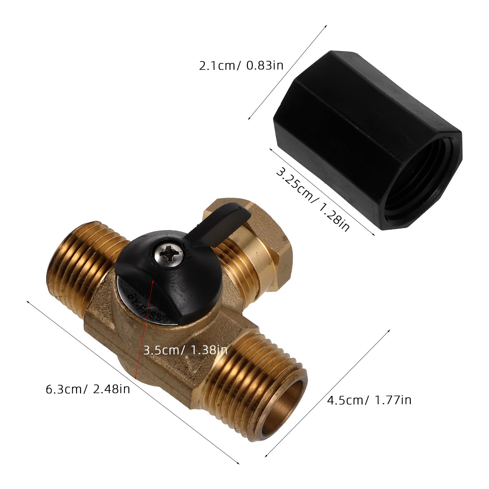 ibasenice 1 set di kit di conversione per pompa per camper, kit di svernamento - Accessori per camper, tubo flessibile di ricambio per scaldabagno, valvola antigelo in ottone per impianti idraulici di