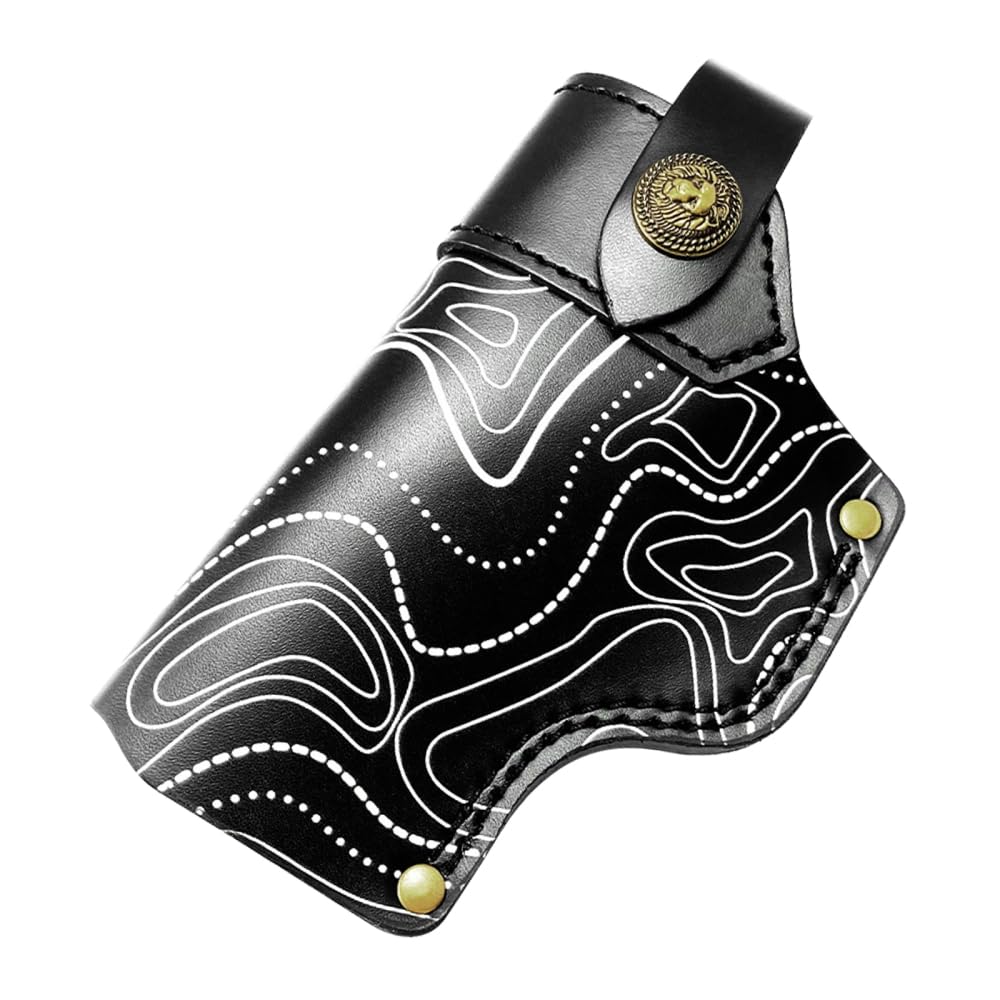 Fondina per Pistola in Pelle PU, Fondine Vera Nascosta Portare Pistola, Porta Pistole Borsa Universale per Cintura, Riposta in Una, in Auto, sul Comodino