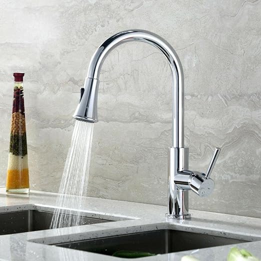 Single-Lever Kitchen Mixer Tap with 2-Function Spray Head in Chrome