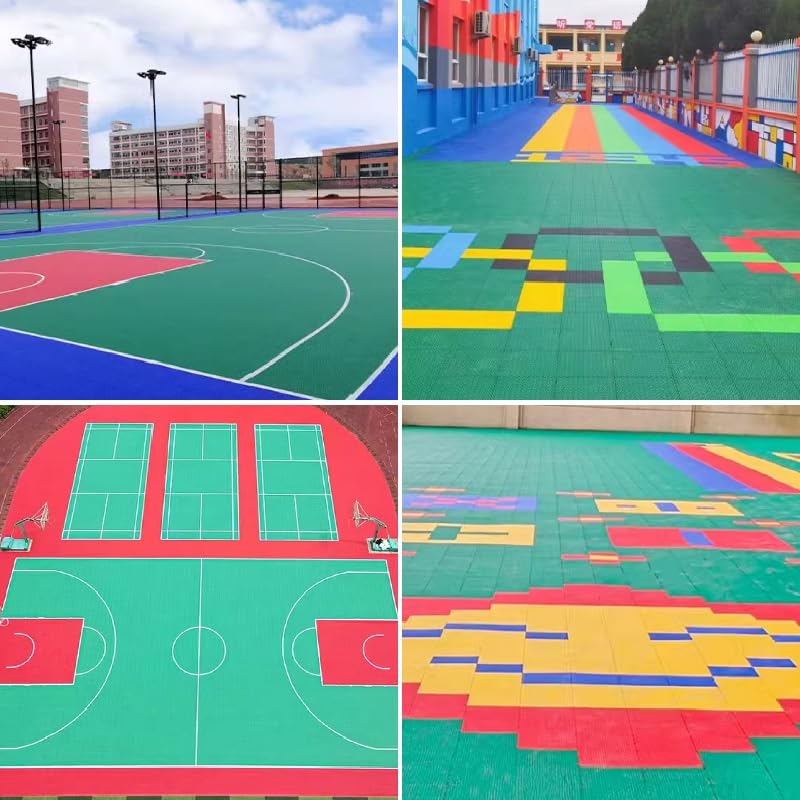 Este Juego de 27 Alfombrillas Antideslizantes de Goma entrelazables para Ducha y Patio (30,5 x 30,5 cm) es Impermeable, fácil de Limpiar e Ideal para Uso en Interiores y Exteriores.