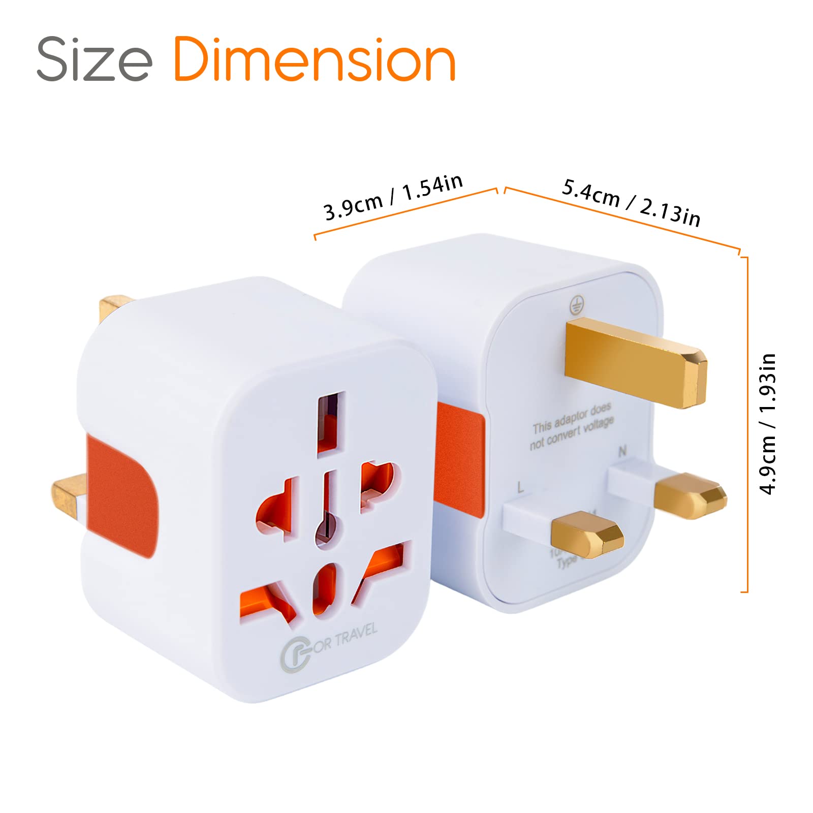 FORTRAVEL - Adaptador de enchufe universal a Reino Unido, adaptador de enchufe universal de viaje de Singapur, adaptador de enchufe de Hong Kong, adaptador de viaje de Bahrein, convertidor de enchufe