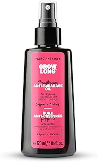 Marc Anthony Strengthening Anti-Breakage Oil, Grow Long - Frizz-Fighting Helps Reduce Split Ends & Breakage with Caffeine & Ginseng - Hydration Boost for Dry, Weak Strands for Healthier Looking Hair