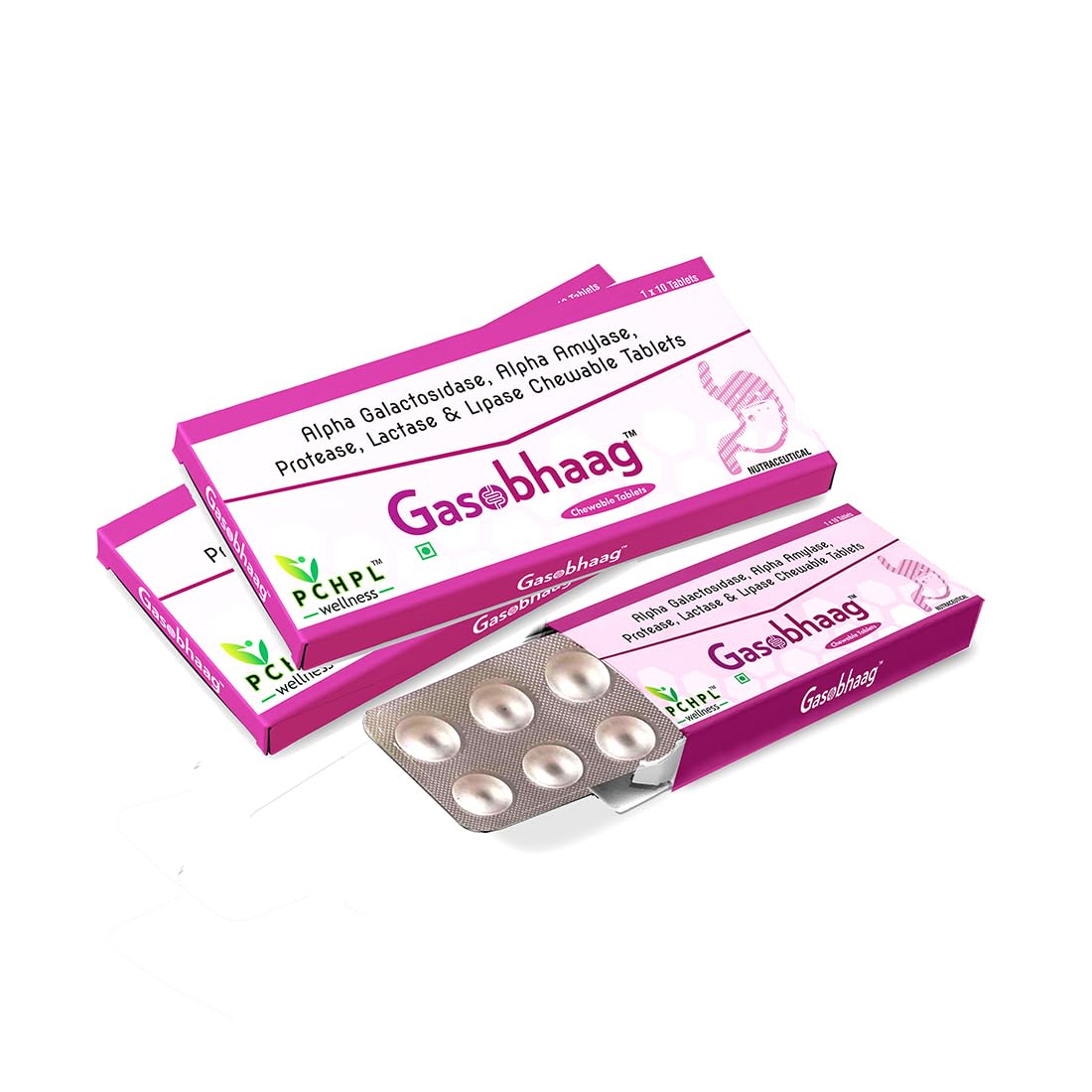 PCHPL Wellness Gasobhaag Digestive Enzyme Tablets | 30 Chewable Digestion Support for Men & Women | Reduces Bloating & Gas | Enzymes Supplement for Natural Digestion Support (B0C9DRGZFC) Amazon Price History, Amazon Price Tracker