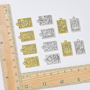 QIAMNI Roestvrij stalen tarotkaarten halsketting maan ster zon
