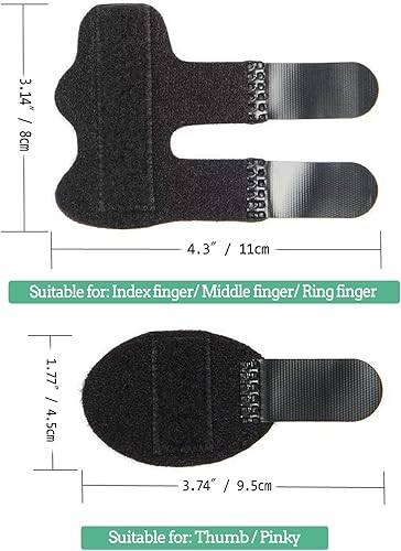 5 férula de dedo gatillo, soporte de dedo para enderezar o apoyar los dedos, soporte para el pulgar, protector de dedos rotos, enderezamiento de
