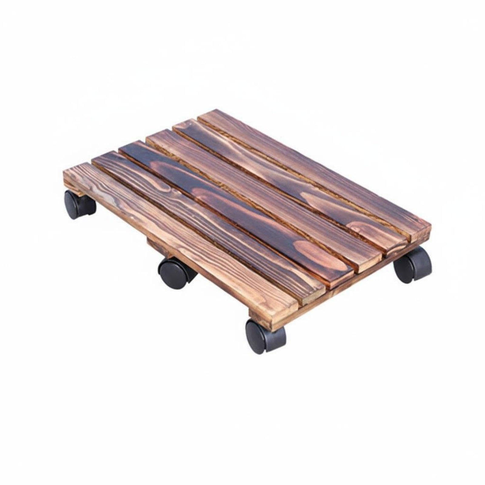 CALANDIS Planter Tray with Wheels Anti Wood Rolling Pot Trolley Heavy Duty Wooden Plant Pot Trolley for Outdoor, Indoor, Balcony 30x40cm Rectangle Baskets, Pots & Window Boxes-image-28