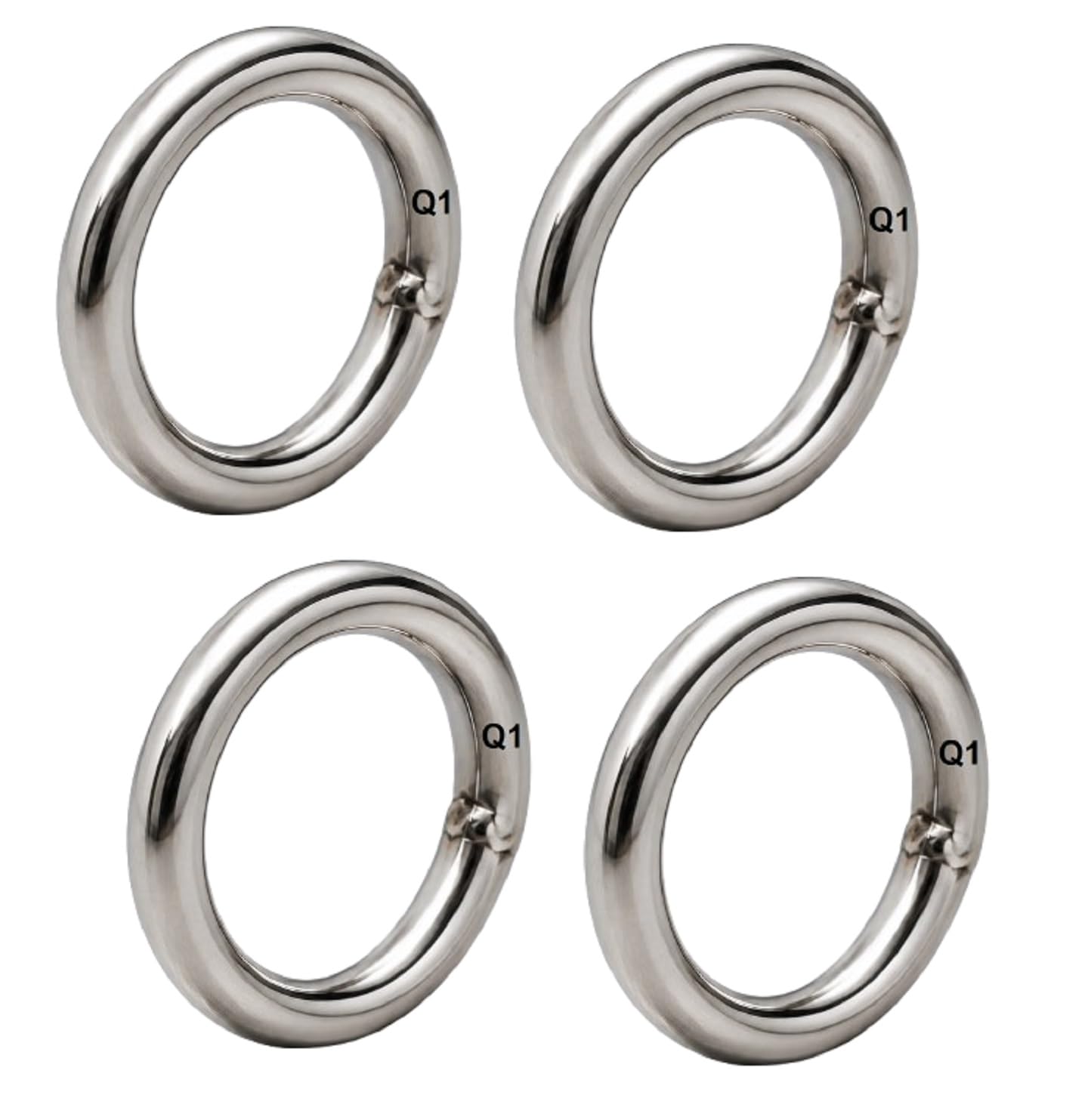 Q1 Beads 4 Pcs. Stainless Steel Ring 900 kgs Load Capacity (10 mm x 60 mm) Heavy Duty & Super Strong Multipurpose Hook for Hanging Jhula Swing Hammock Hook (Silver)-image-22