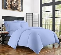 Vista 9 de Funda de edredón de 600 hilos de 98 x 98 pulgadas, 100% algodón egipcio con cierre de cremallera y lazos en las esquinas, patrón sólido, 1 funda