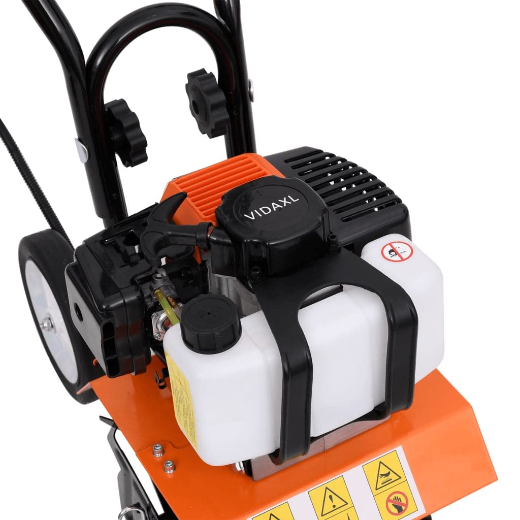 vidaXL Arado de Gasolina Motoazada Cultivador Herramienta Máquina Arar Desmalezar Trabajar con Fertilizantes Airear Jardín Patio Exterior 52 CC