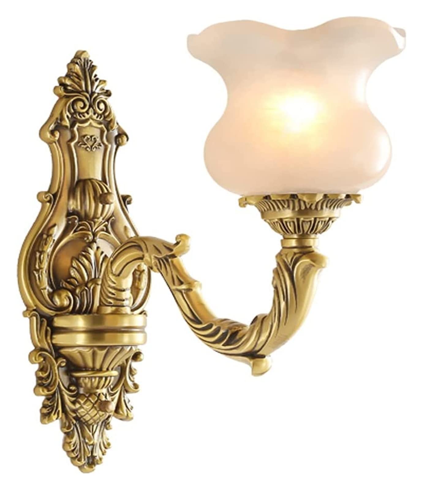 ZTCHSENZT Wall Lamp Light Style Copper Living Room Bedroom Bedside Lamp Retro Marble Corridor Aisle Lamp Wall Light,F