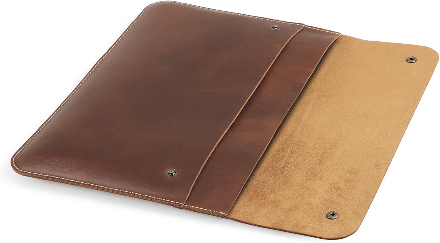 Personalized Top Grain Leather Laptop Sleeve by MegaGear – Custom Engraved Laptop Case for MacBook Pro/Air 15–16 Inch (M1, M2, M3, M4) – Premium Handmade Gift for Men & Women