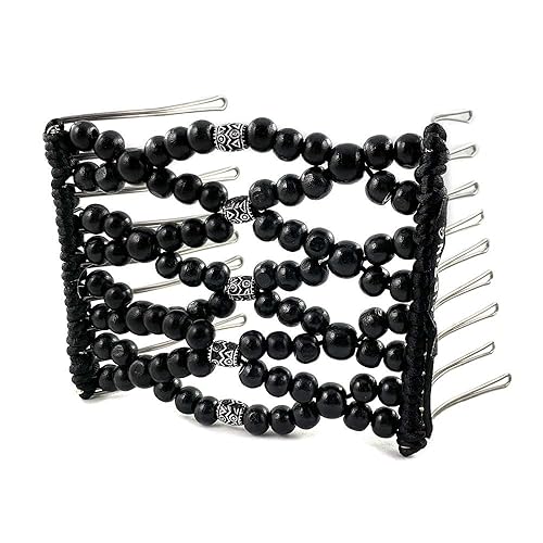 HairZing Wide Eyelet Protective Beaded Metal Wire Hair Clip for