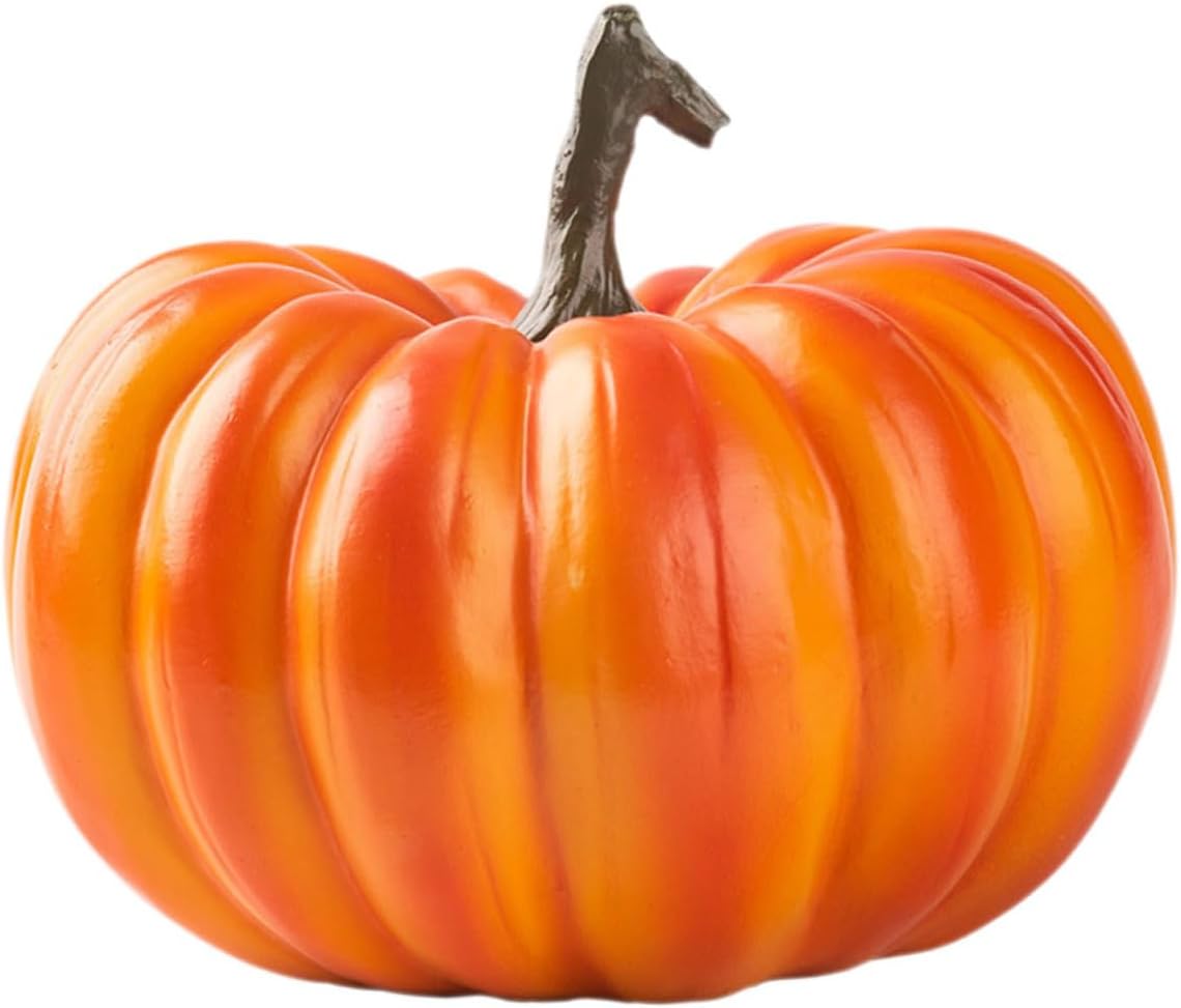 Realistic Plush Pumpkin Ornaments for Halloween Artificial Decorations