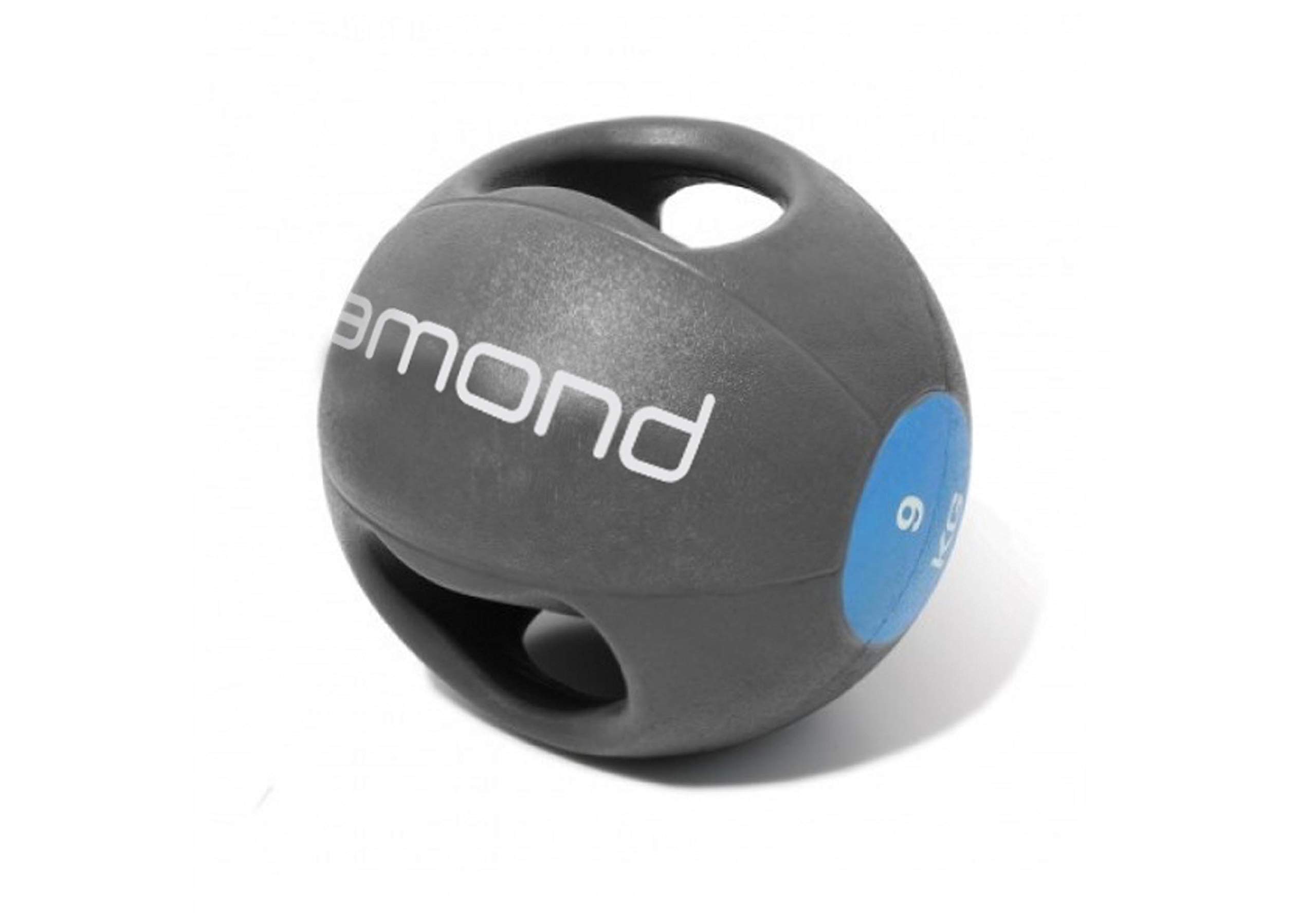Diamond, Double Grip Medicine Ball 4 kg Unisex Adulto, Grigio, Taglia Unica