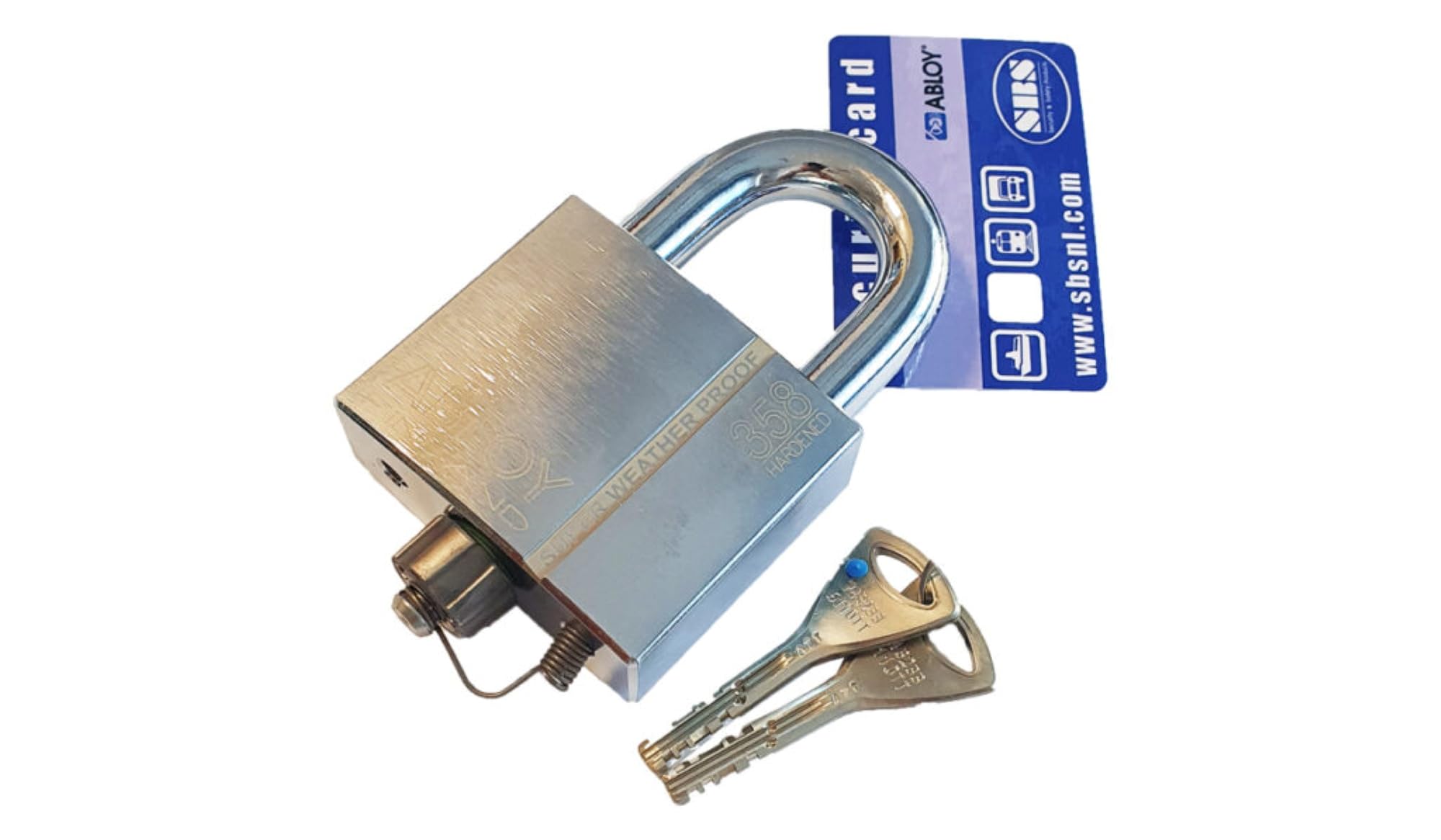 PVS, Kłódka ABLOY PLM358 SWP, Stal nierdzewna, IP68, Wodoodporna | Stal nierdzewna z boronem, SWP IP68, Wyjmowana szekla 40x31 mm, Do naczep i kontenerów, Antywłamaniowa, Wodoodporna