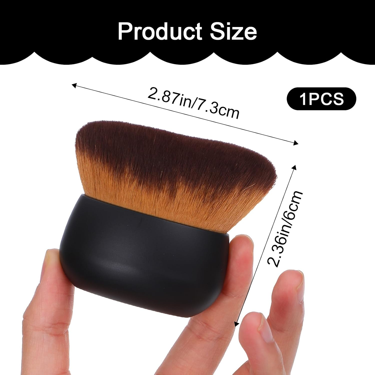 Body Makeup Brush, Extra Large Self Tanner Body Makeup Brushes Foundation Bronzer Brush Cream Liquid oil Applicator Sunscreen Face Neck Leg Blending Brushes Wet & Dry Use, Black