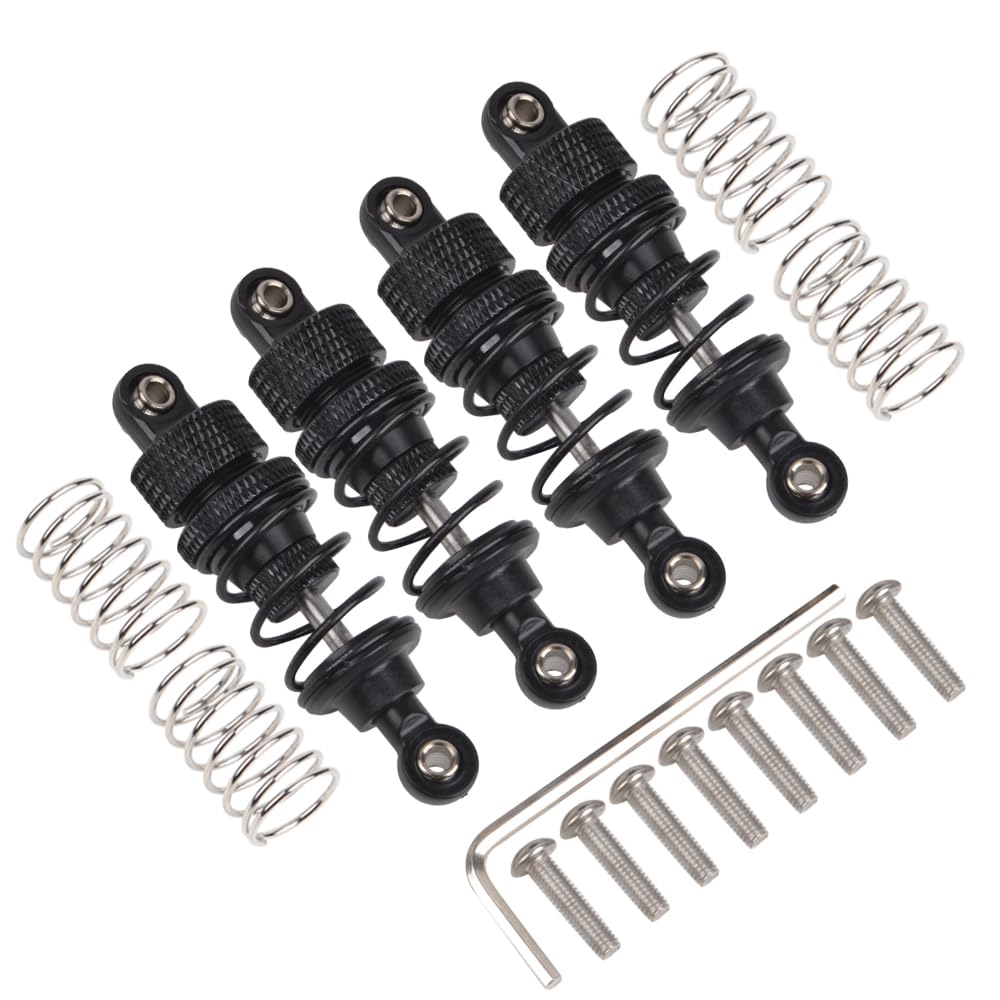 RcAidong Aluminum Shock Absorber Damper Kit Set for 1/10 RC On-Road Drift Car Tamiya M05 M06 HPI YOKOMO Traxxas Upgraded Parts (Black)