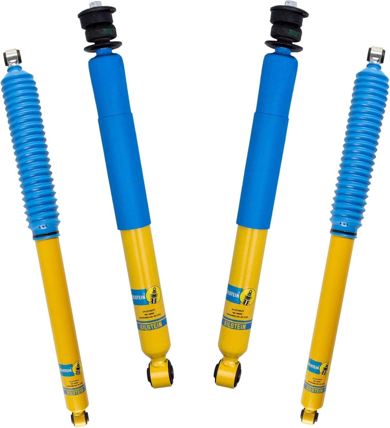 Bilstein Set of Front and Rear B6 4600 Series Shocks Compatible with 2017-2025 F250/F350 4WD w/o Tremor Package with 0" Lift | Easy Installation | Smooth Performance