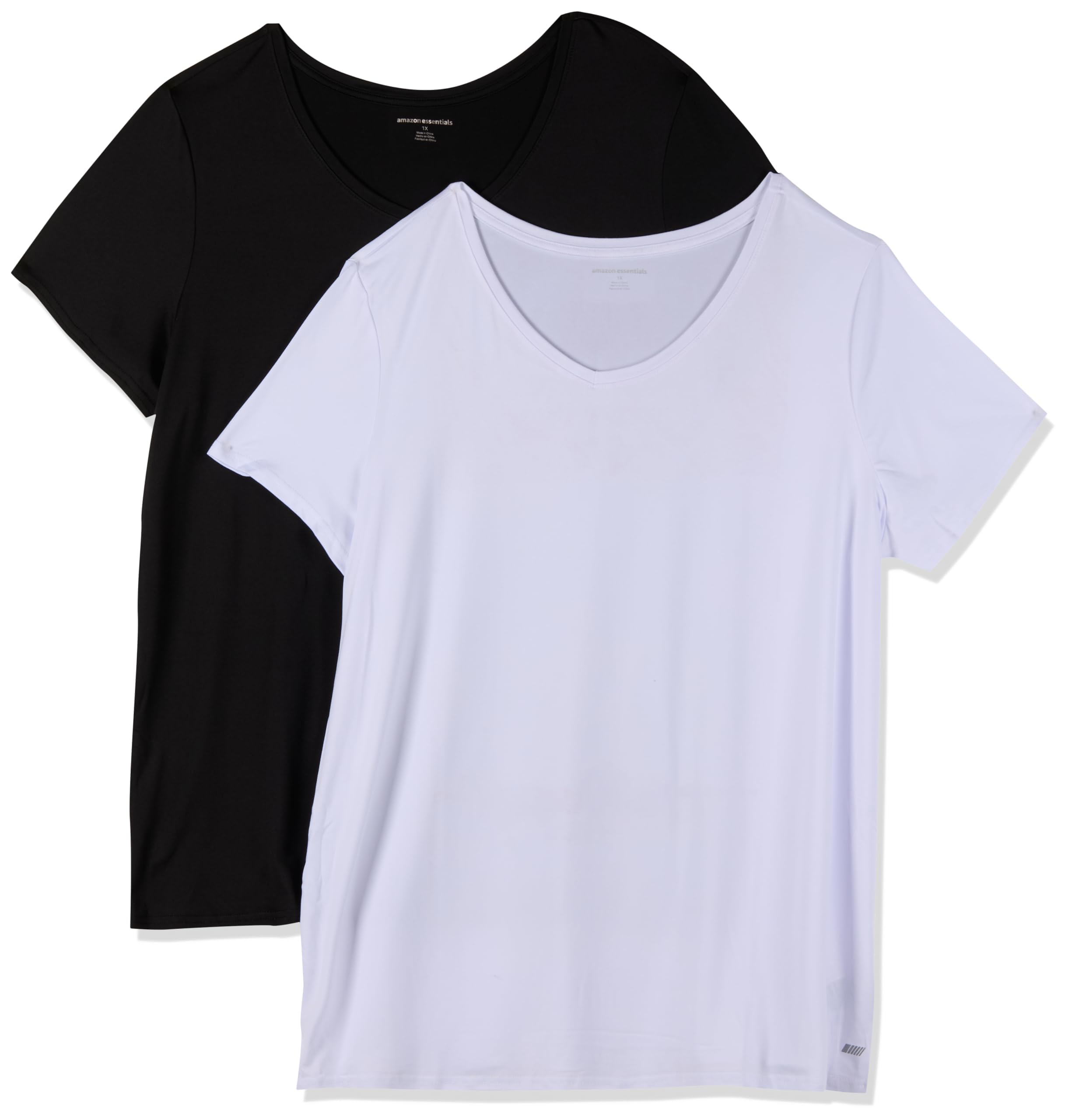 Amazon Essentials Mujer Camiseta Elástica de Secado Rápido, Manga Corta y Cuello en V (Hay Tallas Grandes) — view 18