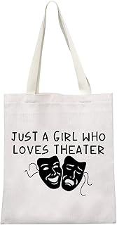 Theater Gifts Theater Actor Makeup Bag Drama Theater Lover Gift Drama Teacher Gift Just A Girl Who Loves Theater Travel Zipper Cosmetic Bag (Loves Theater Tote Bag)